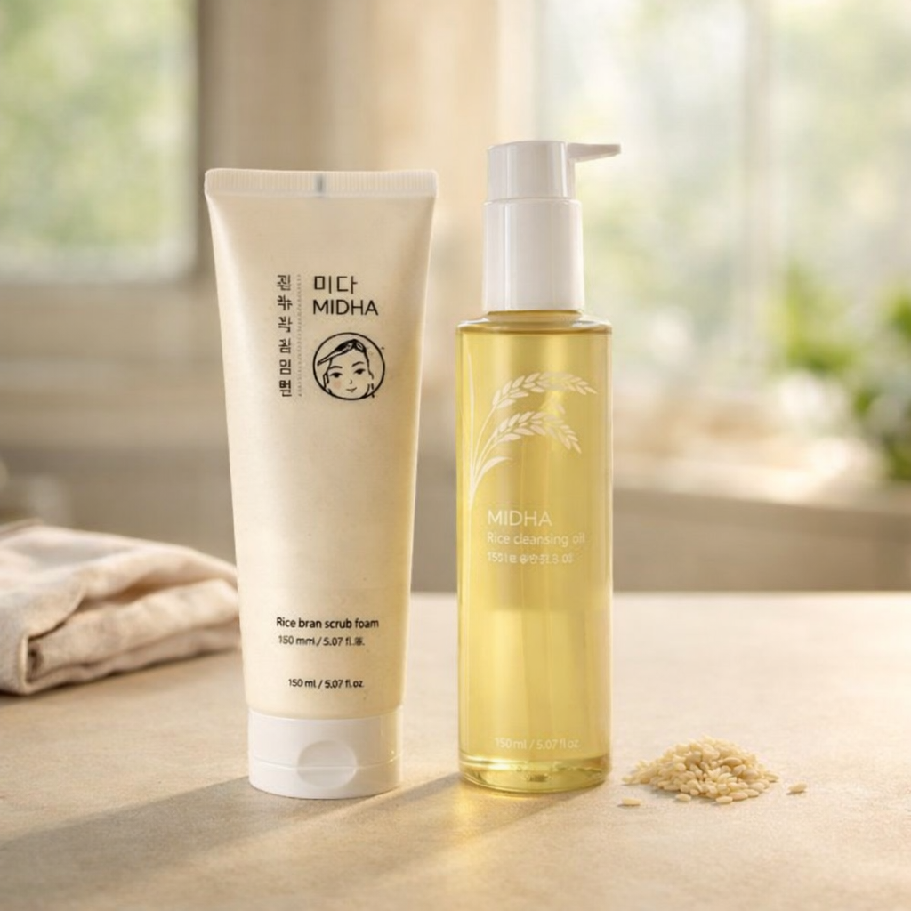 Deep Clean & Gentle Exfoliation | Rice Cleansing Duo by MIDHA – 5.07 fl oz