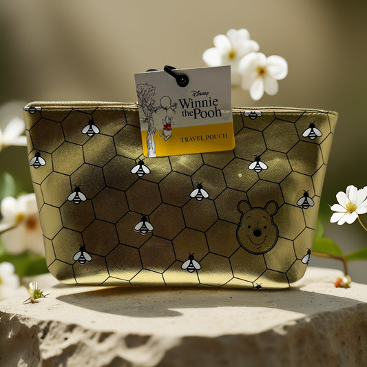 Bee Kind Storage | Winnie the Pooh Gold Travel Pouch – Disney Edition