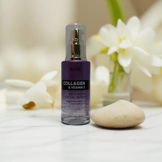 Wrinkle Reducing | Facial Serum with Collagen & Vit E by Azure – 1.7 fl oz