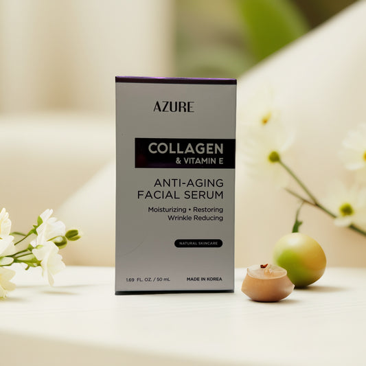 Wrinkle Reducing | Facial Serum with Collagen & Vit E by Azure – 1.7 fl oz